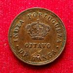 Portuguese India 1/8 Tanga – Luiz I 1881 Coin