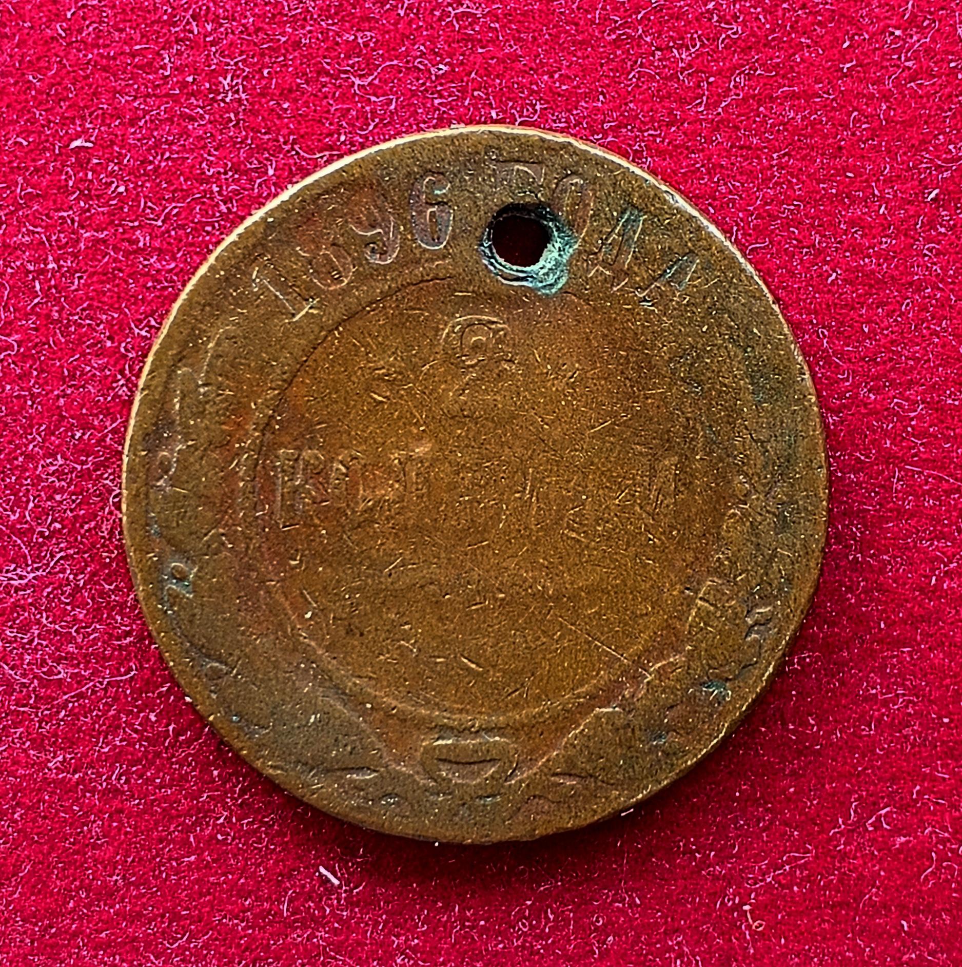 Russia (Russian Empire) 2 Kopecks - Alexander II / III / Nicholas II 1896 Coin (Like A Pendent)