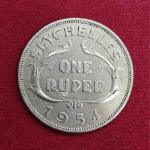 Seychelles 1 Rupee Elizabeth II 1954 Coin