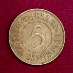 Seychelles 5 Cents Elizabeth II 1969 Coin