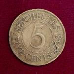 Seychelles 5 Cents George VI 1948 Coin