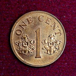 Singapore 1 Cent ribbon downwards 1994 Coin