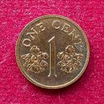 Singapore 1 Cent ribbon downwards 2002 Coin