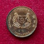 Singapore 1 Cent ribbon downwards 2002 Coin