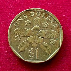 Singapore 1 Dollar ribbon downwards 2011 Coin