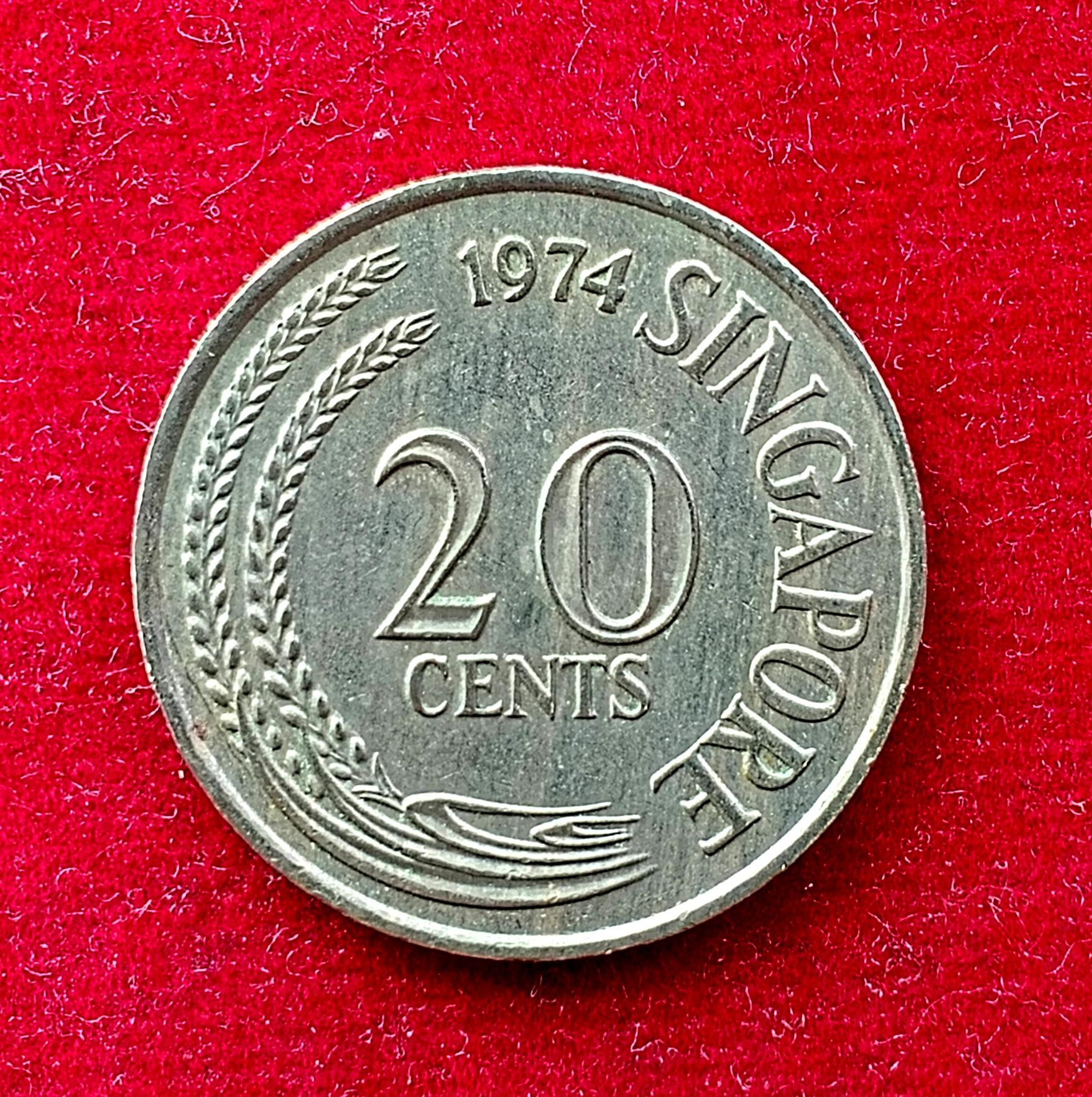 Singapore 20 Cents 1974 Coin