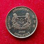 Singapore 20 Cents ribbon downwards 2006 Coin