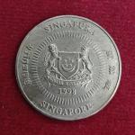 Singapore 50 Cents ribbon upwards 1998 Coin