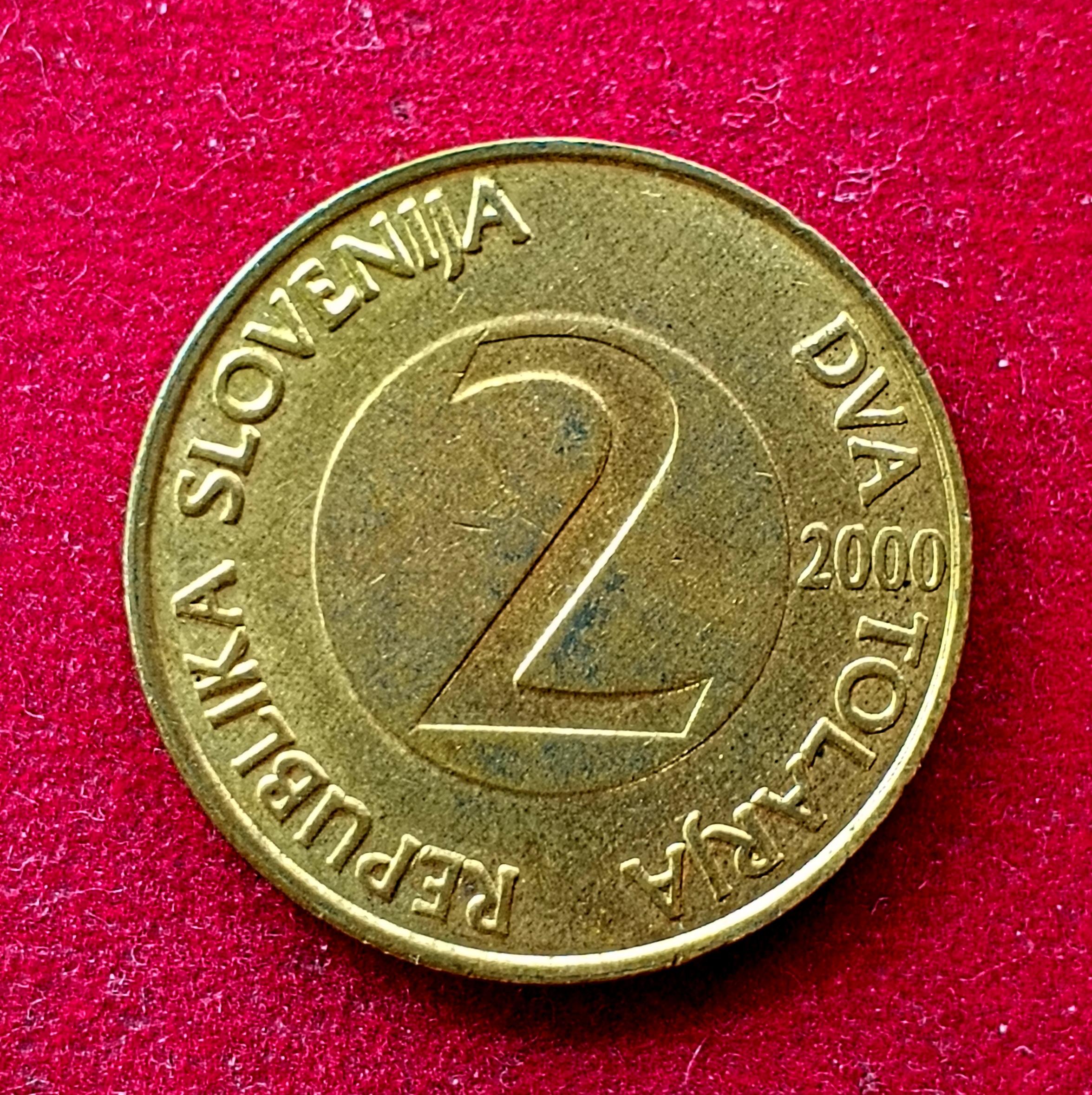 Slovenia 2 Tolarja 2000 Coin