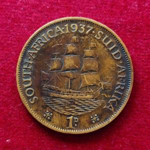 South Africa 1 Penny - George VI SUID AFRIKA - SOUTH AFRICA 1937 Coin
