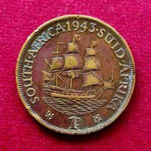 South Africa 1 Penny - George VI SUID AFRIKA - SOUTH AFRICA 1943 Coin