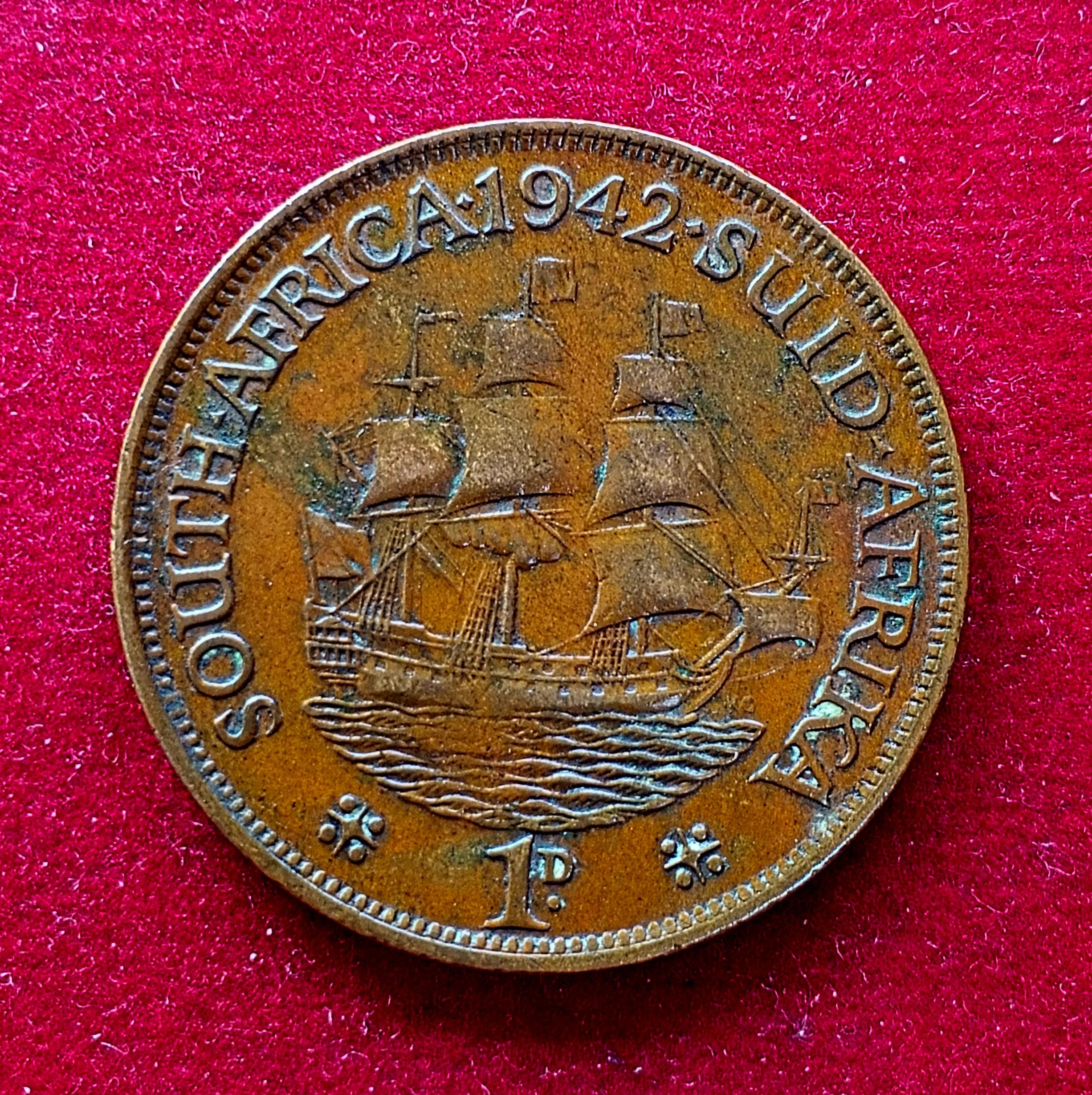 South Africa 1 Penny - George VI SUID AFRIKA - SOUTH AFRICA 1942 Coin