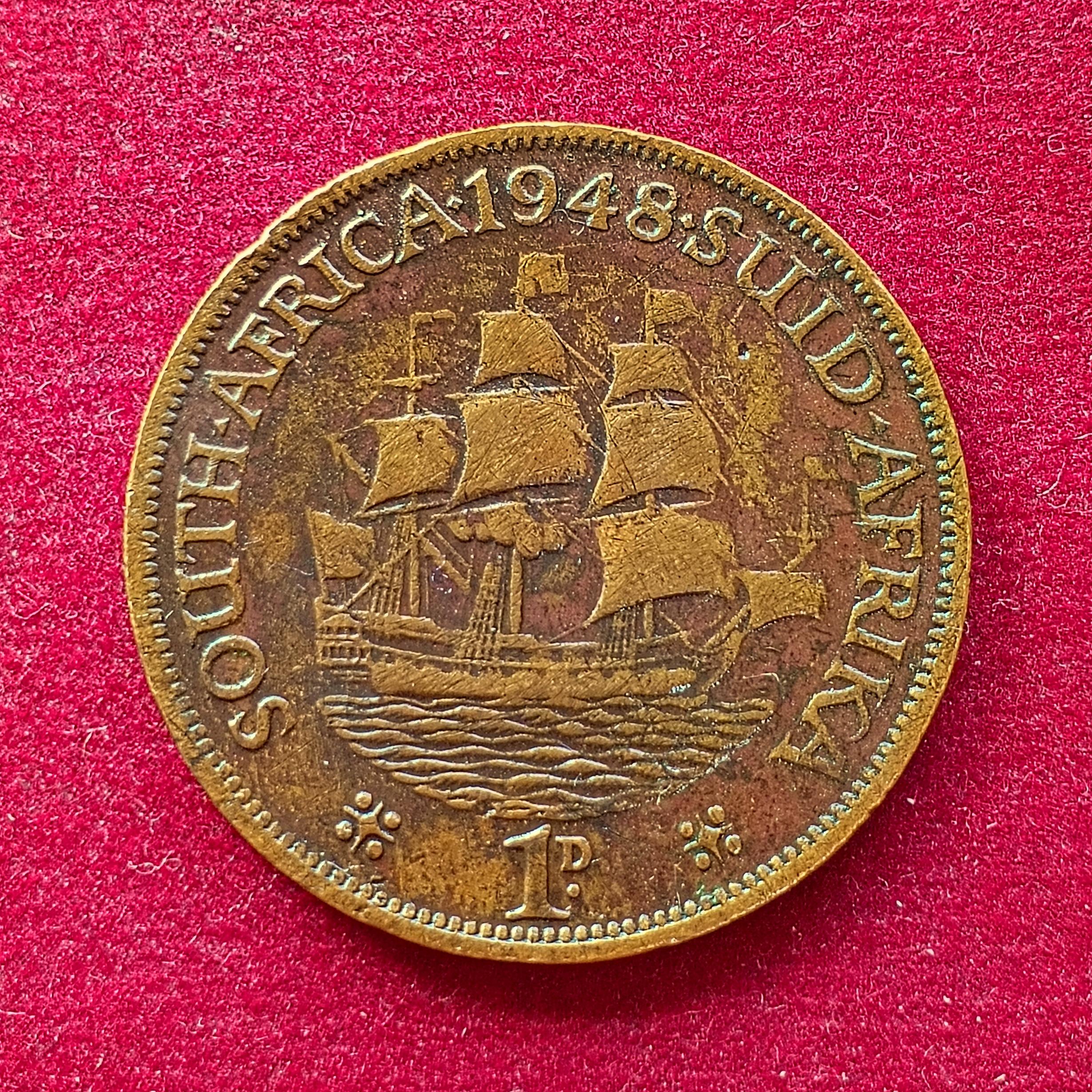 South Africa 1 Penny - George VI SUID AFRIKA - SOUTH AFRICA 1948 Coin