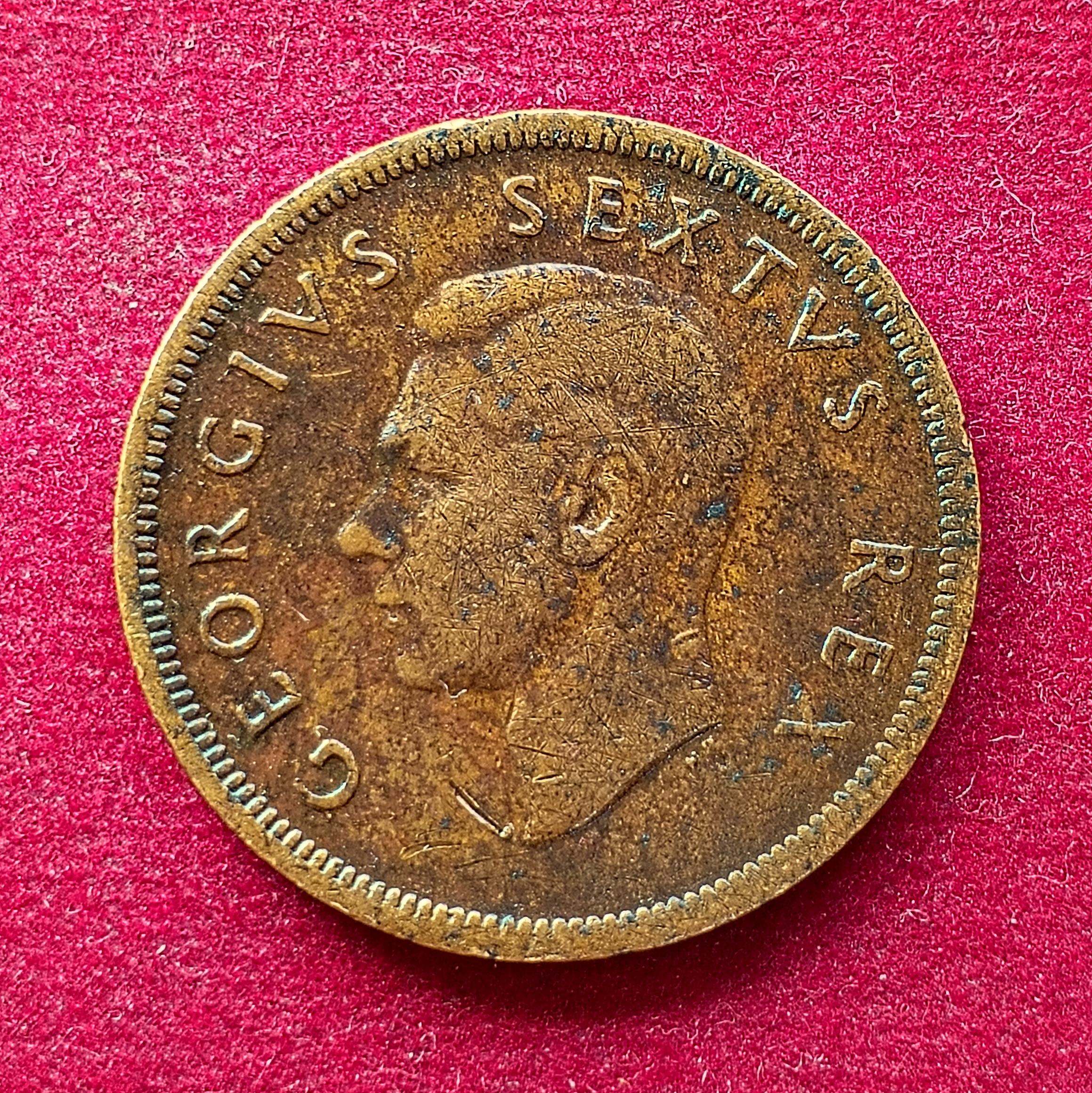 South Africa 1 Penny - George VI SUID AFRIKA - SOUTH AFRICA 1948 Coin