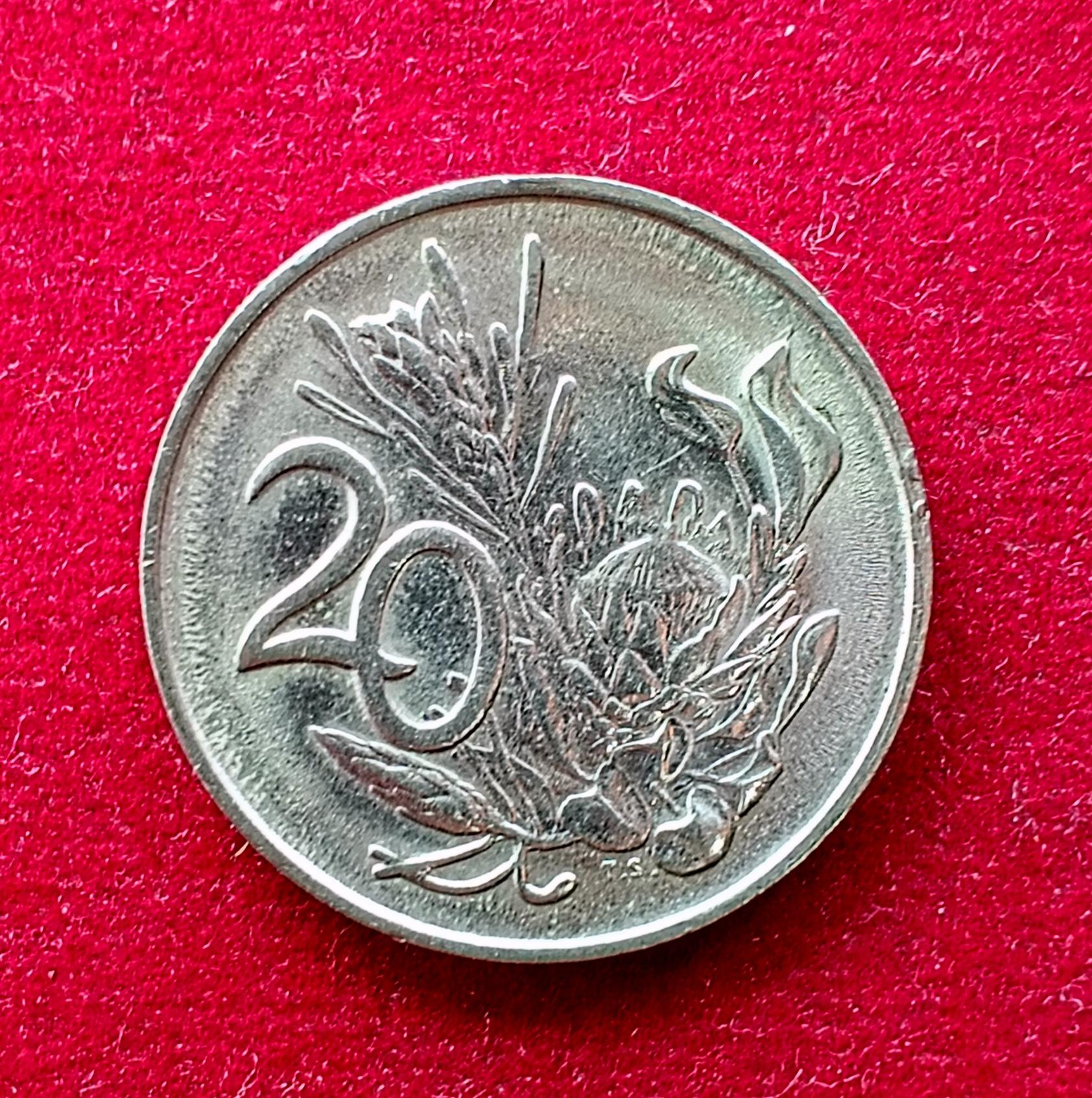 South Africa 20 Cents English Legend - SOUTH AFRICA 1980 Coin