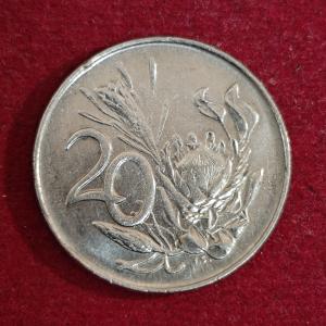 South Africa 20 Cents Jacobus J. Fouche 1976 Coin