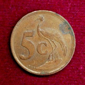 South Africa 5 Cents AFRIKA-DZONGA 1996 Coin