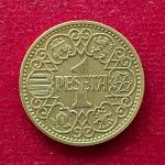 Spain 1 Peseta 1944 Coin