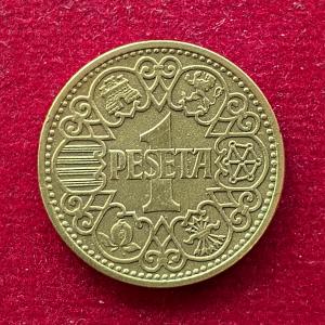 Spain 1 Peseta 1944 Coin