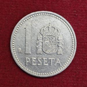 Spain 1 Peseta Juan Carlos I 1985 Coin