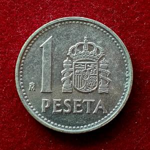 Spain 1 Peseta Juan Carlos I 1987 Coin