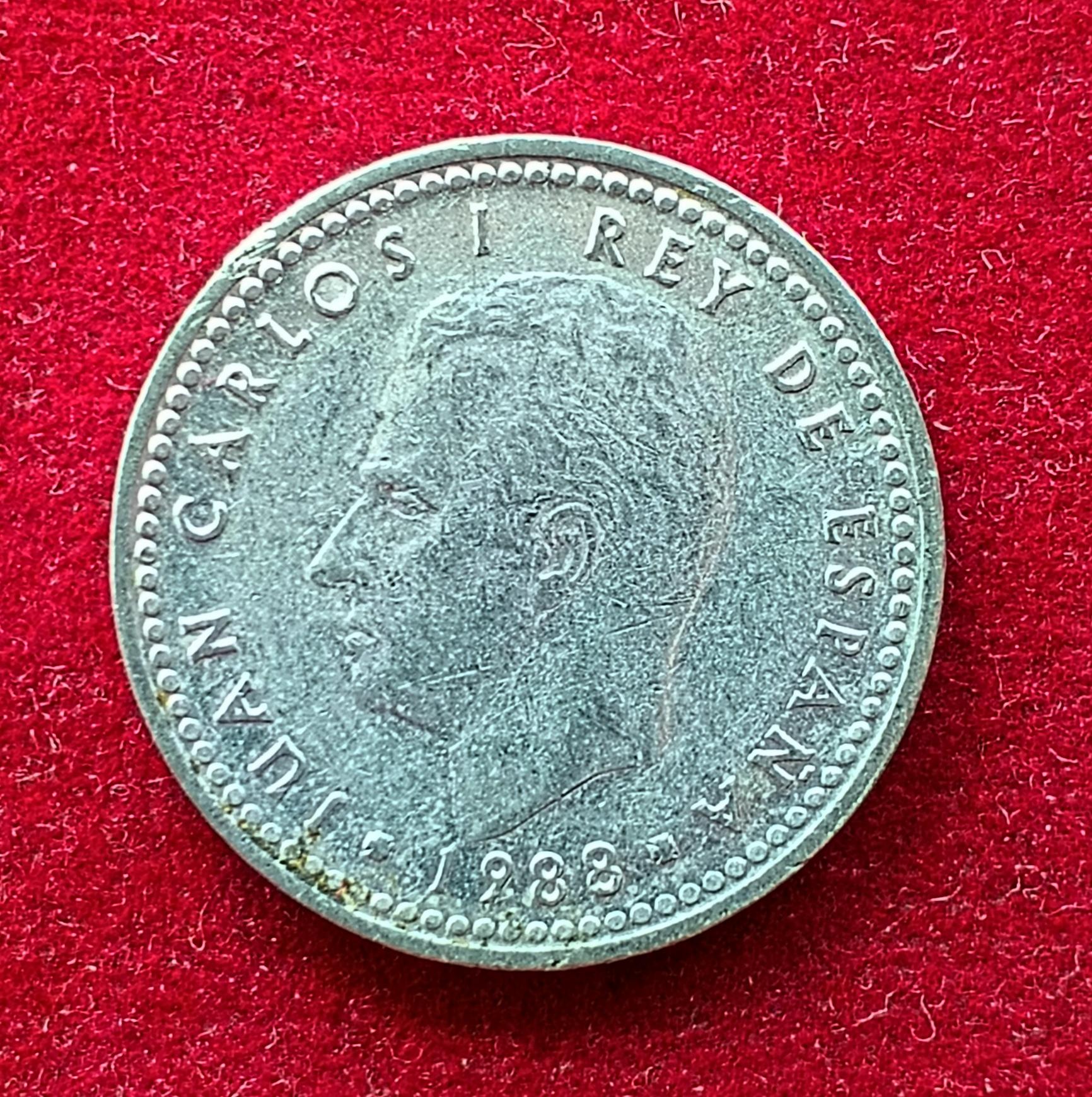 Spain 1 Peseta Juan Carlos I 1988 Coin