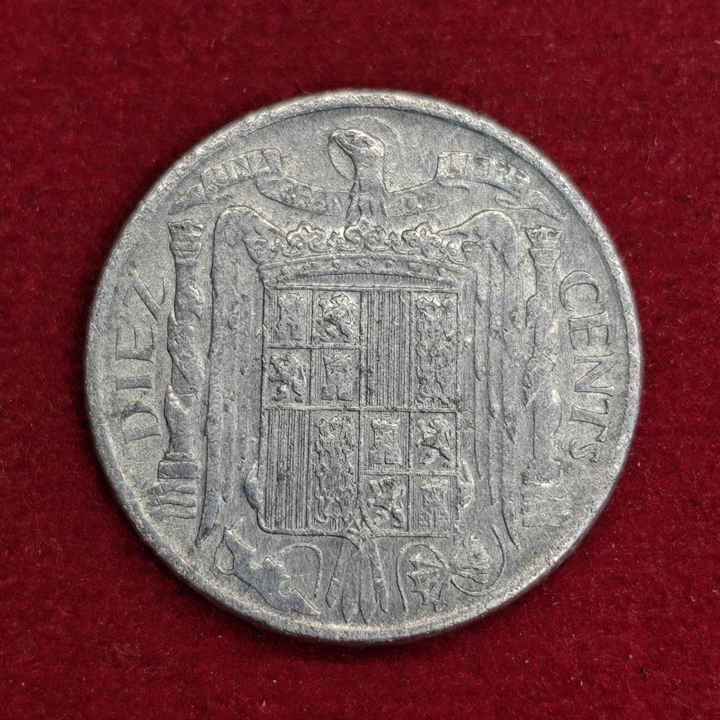 Spain 10 Centimos - Iberian rider 1953 Coin