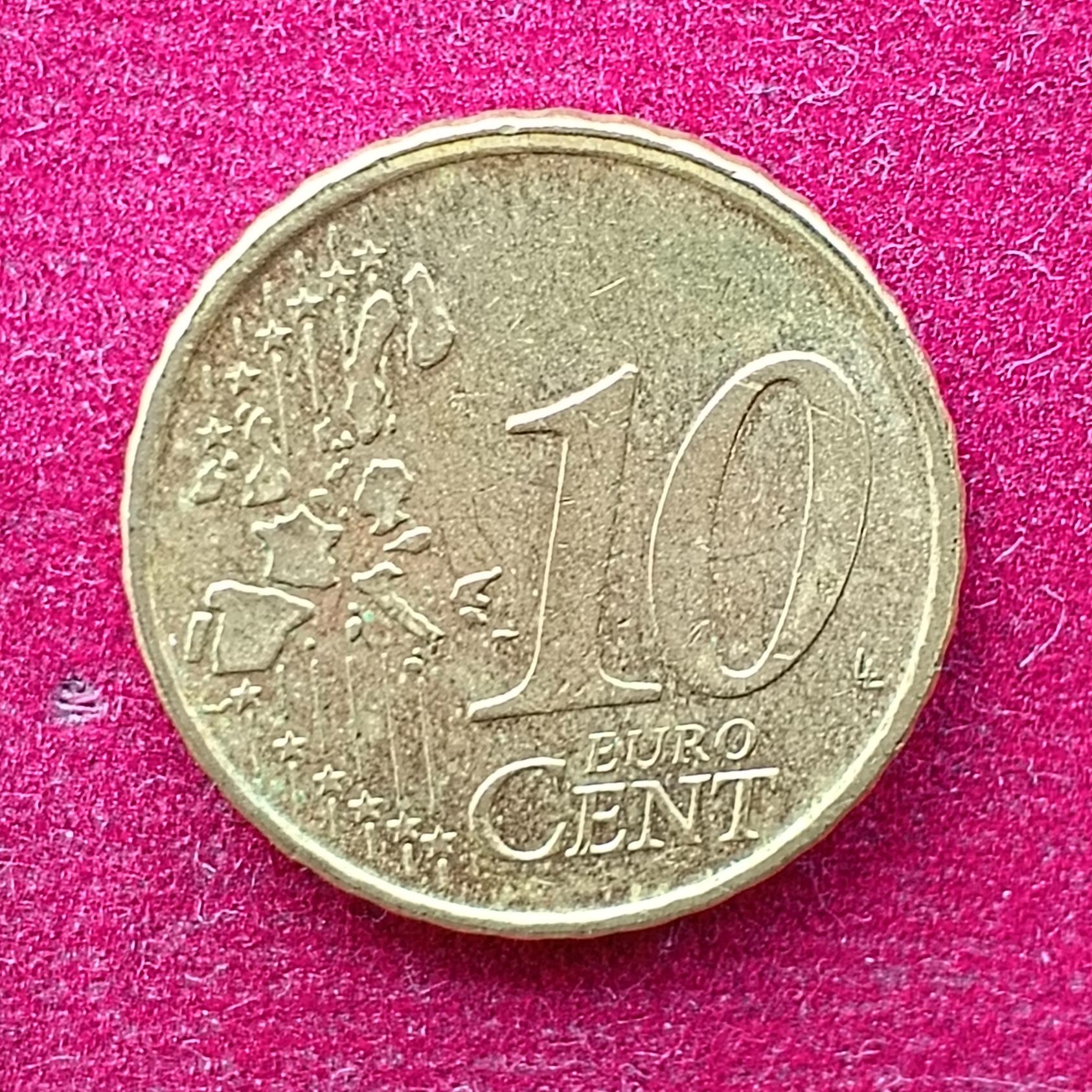 Spain 10 Euro Cent 2nd Map 1999 Coin