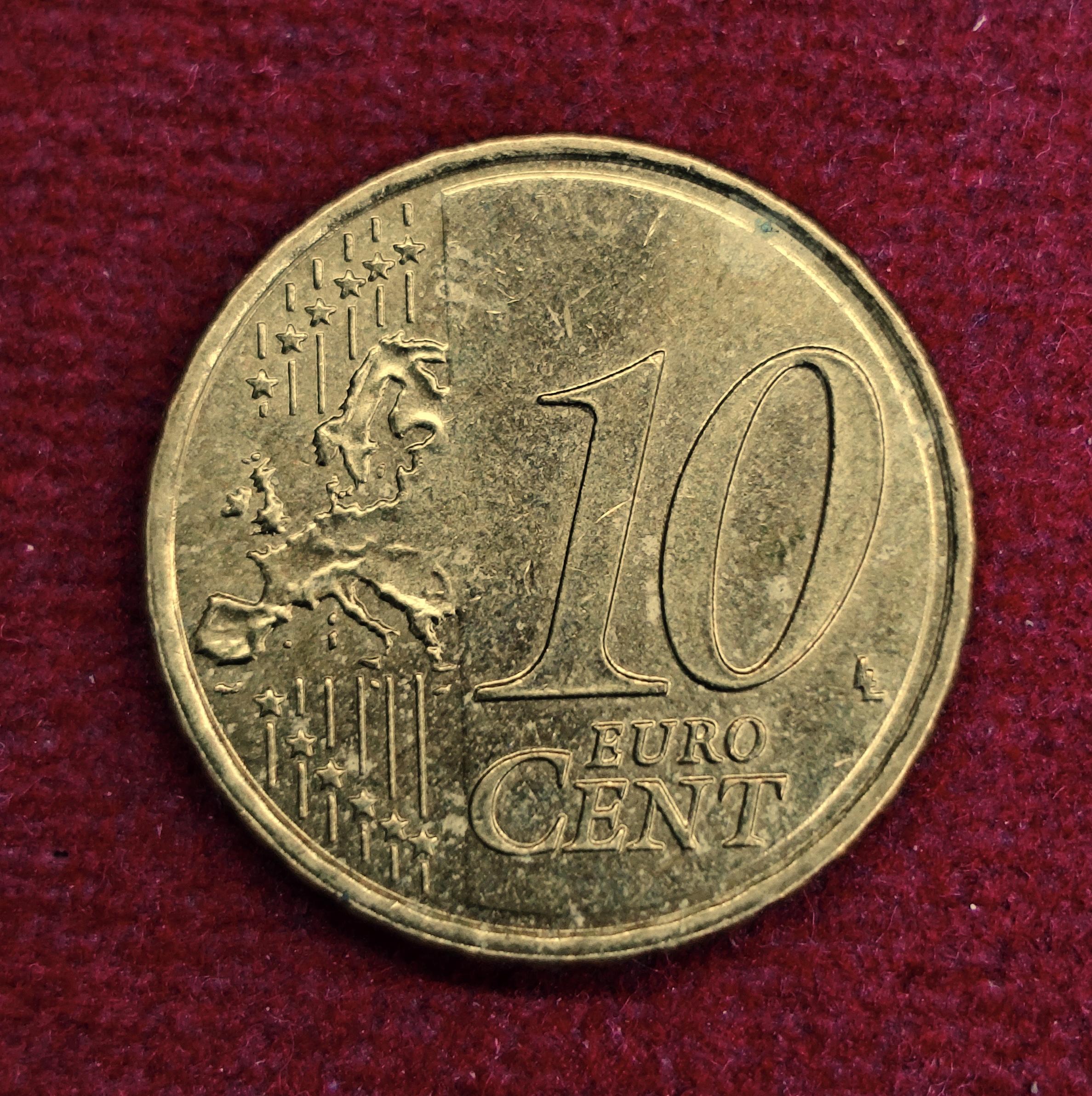 Spain 10 Euro Cent 2nd Map 2017 Coin