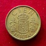Spain 100 Pesetas Juan Carlos I Coin