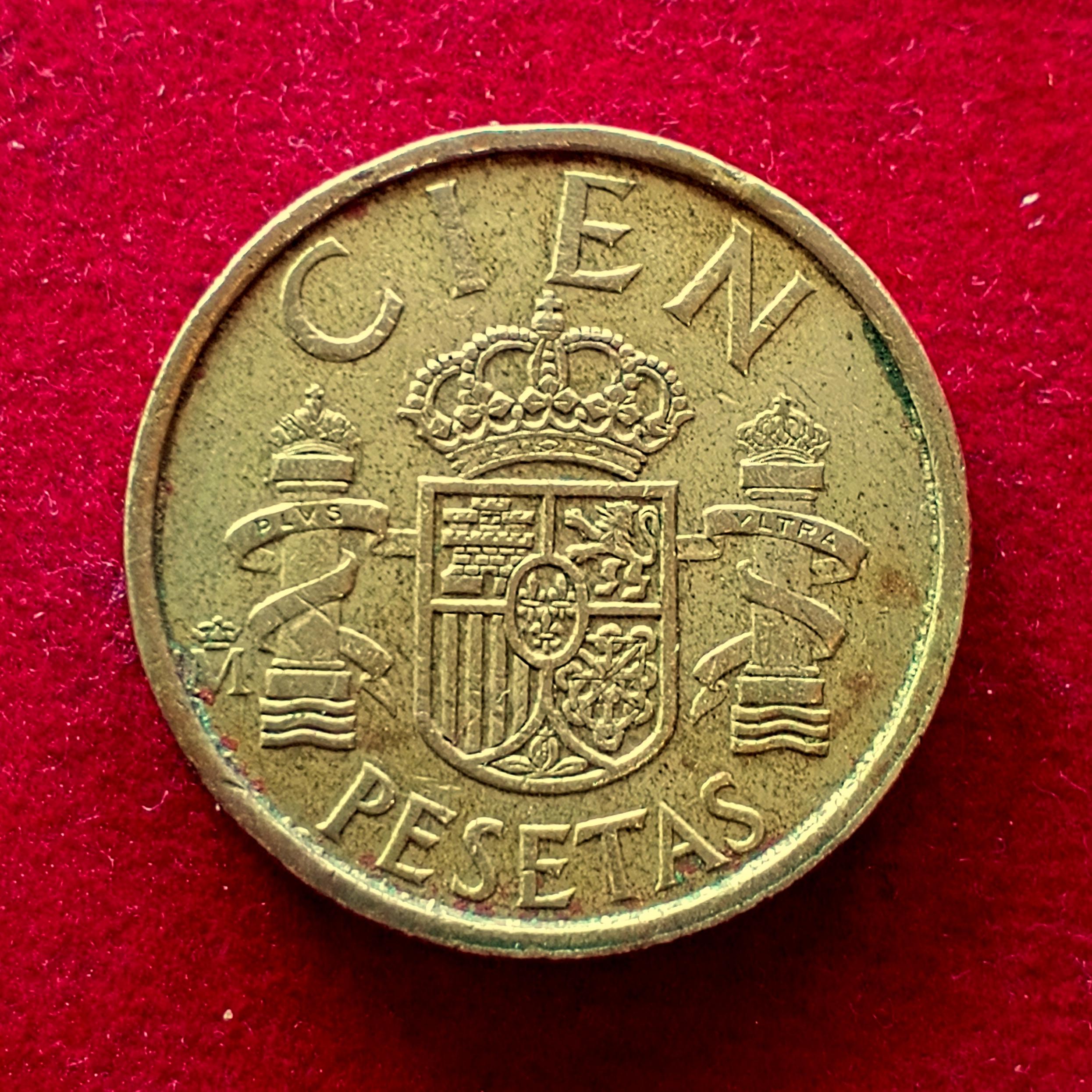 Spain 100 Pesetas Juan Carlos I Coin