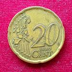 Spain 20 Euro Cent Spanish writer Miguel 1999 Coin