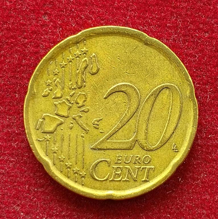 Spain 20 Euro Cent Spanish writer Miguel 1999 Coin
