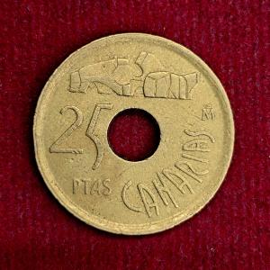 Spain 25 Pesetas Canary Islands 1994 Coin