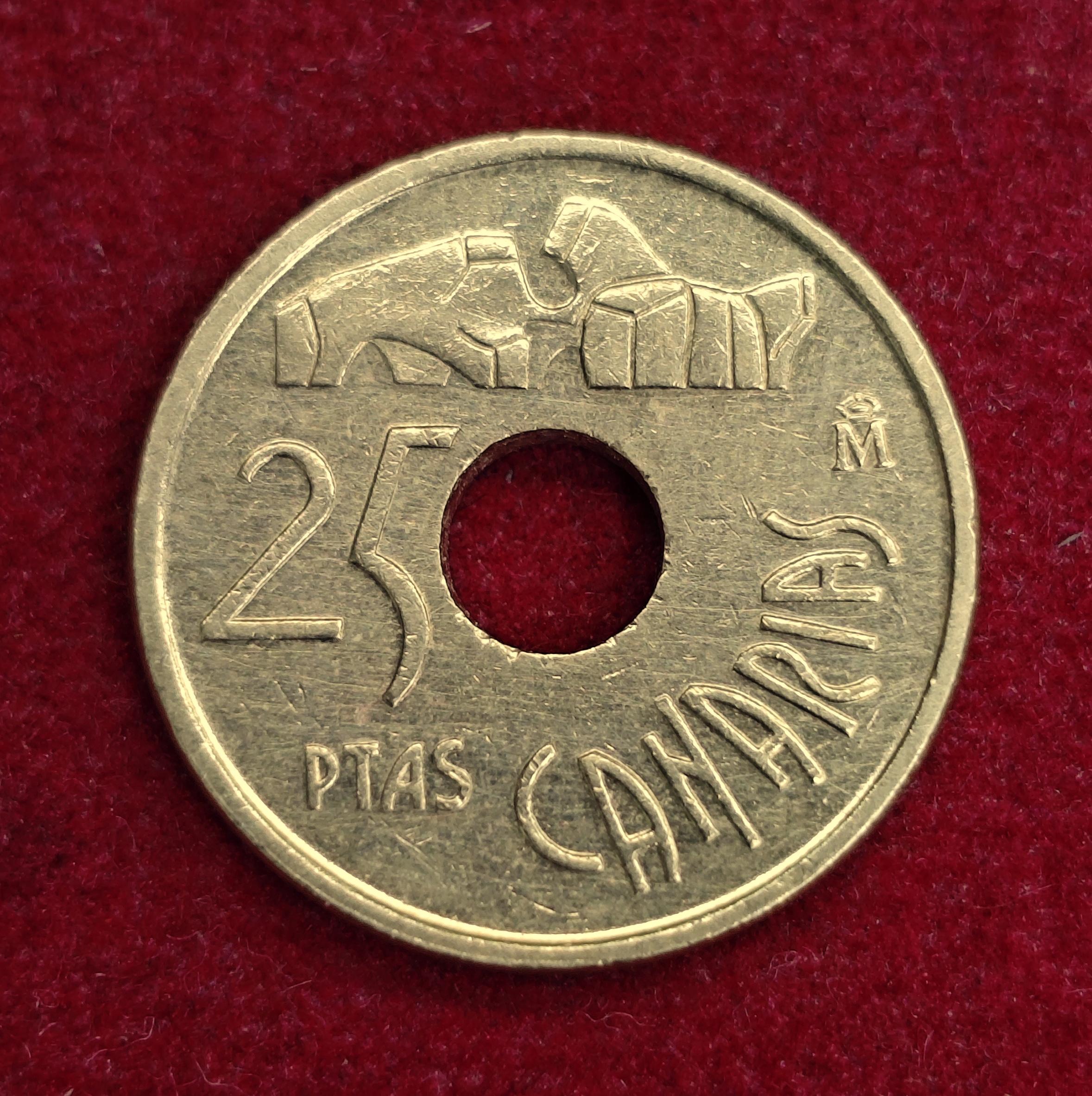 Spain 25 Pesetas Canary Islands 1994 Coin