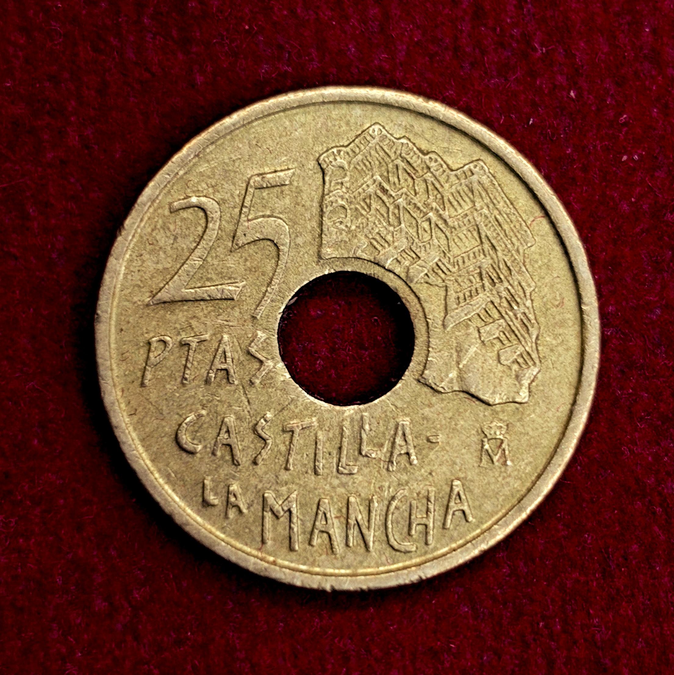 Spain 25 Pesetas Castilla-La Mancha  1996 Coin