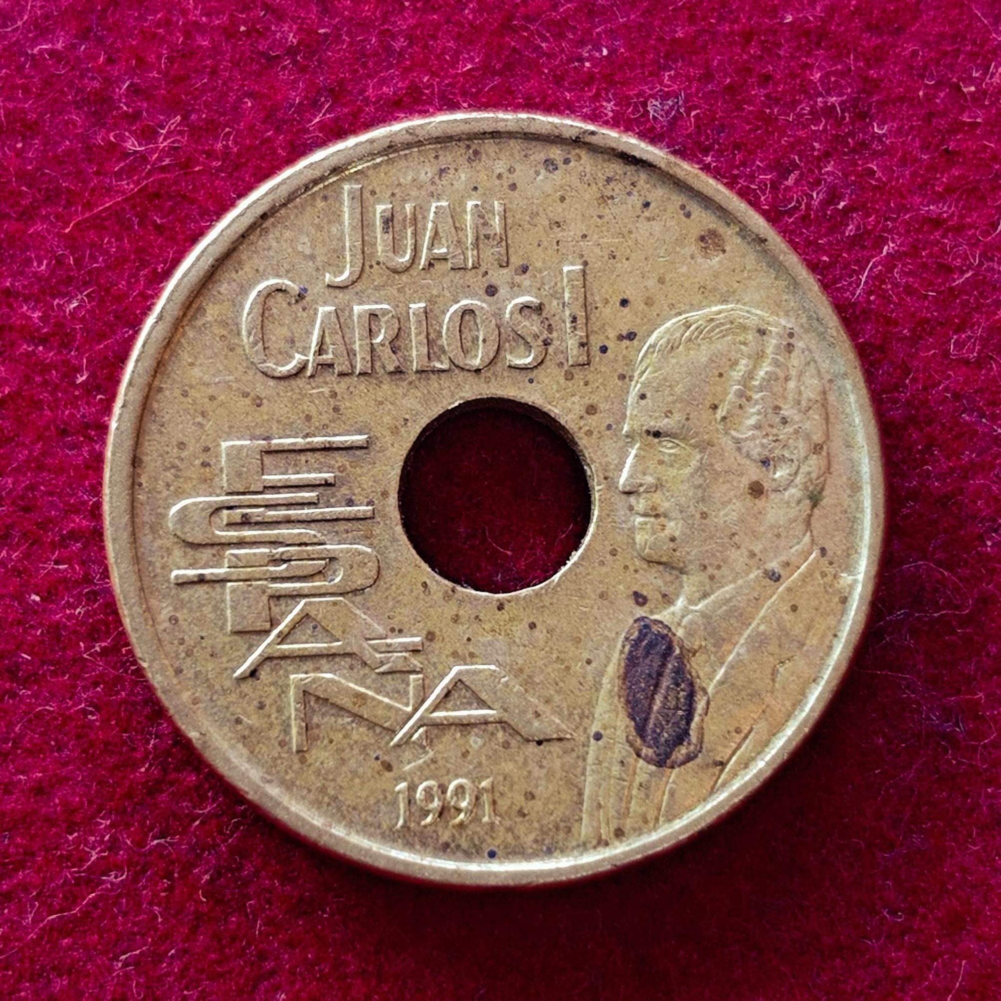 Spain 25 Pesetas – Juan Carlos I High jump