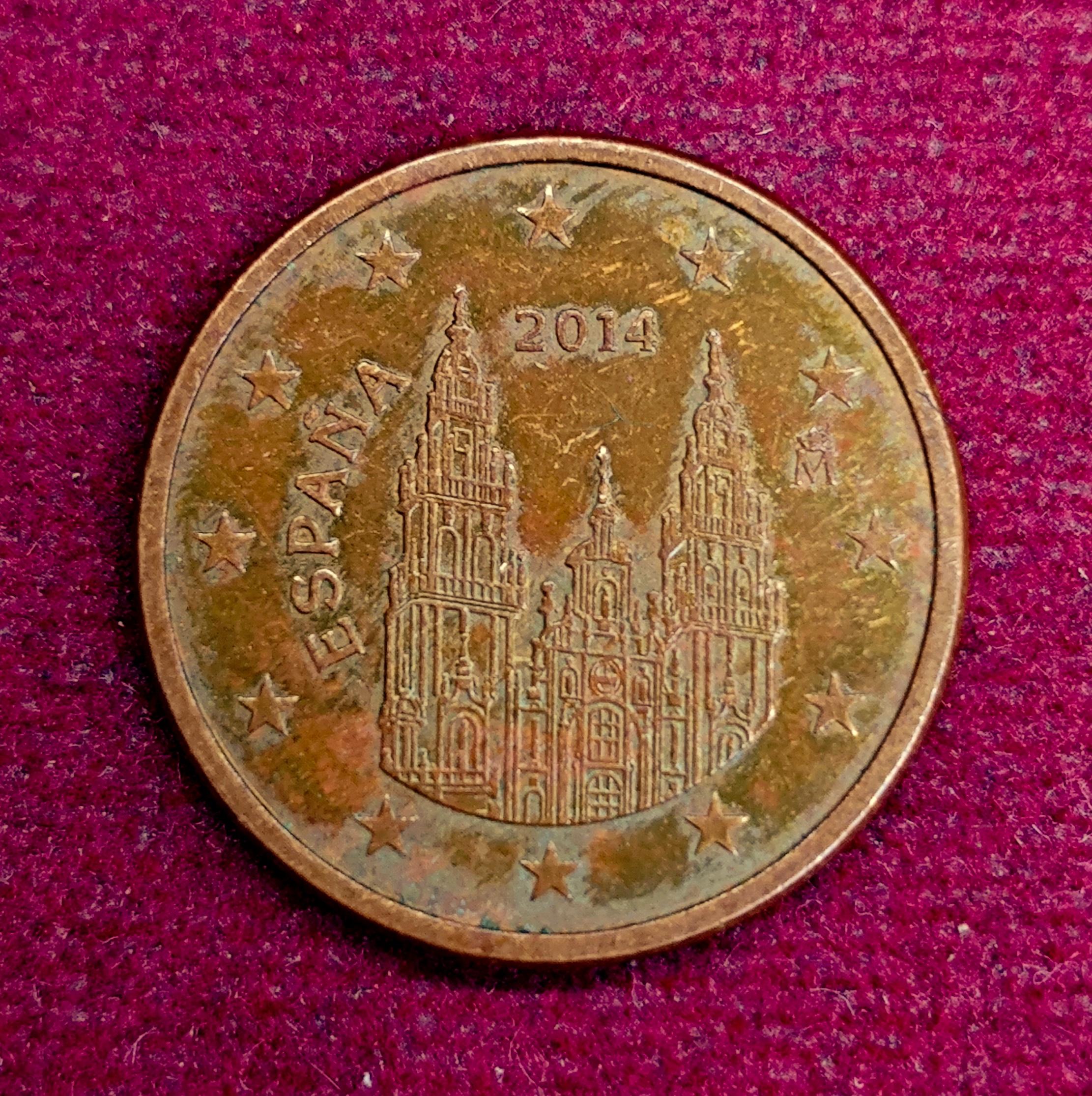 Spain 5 Euro Cent 2014 Coin