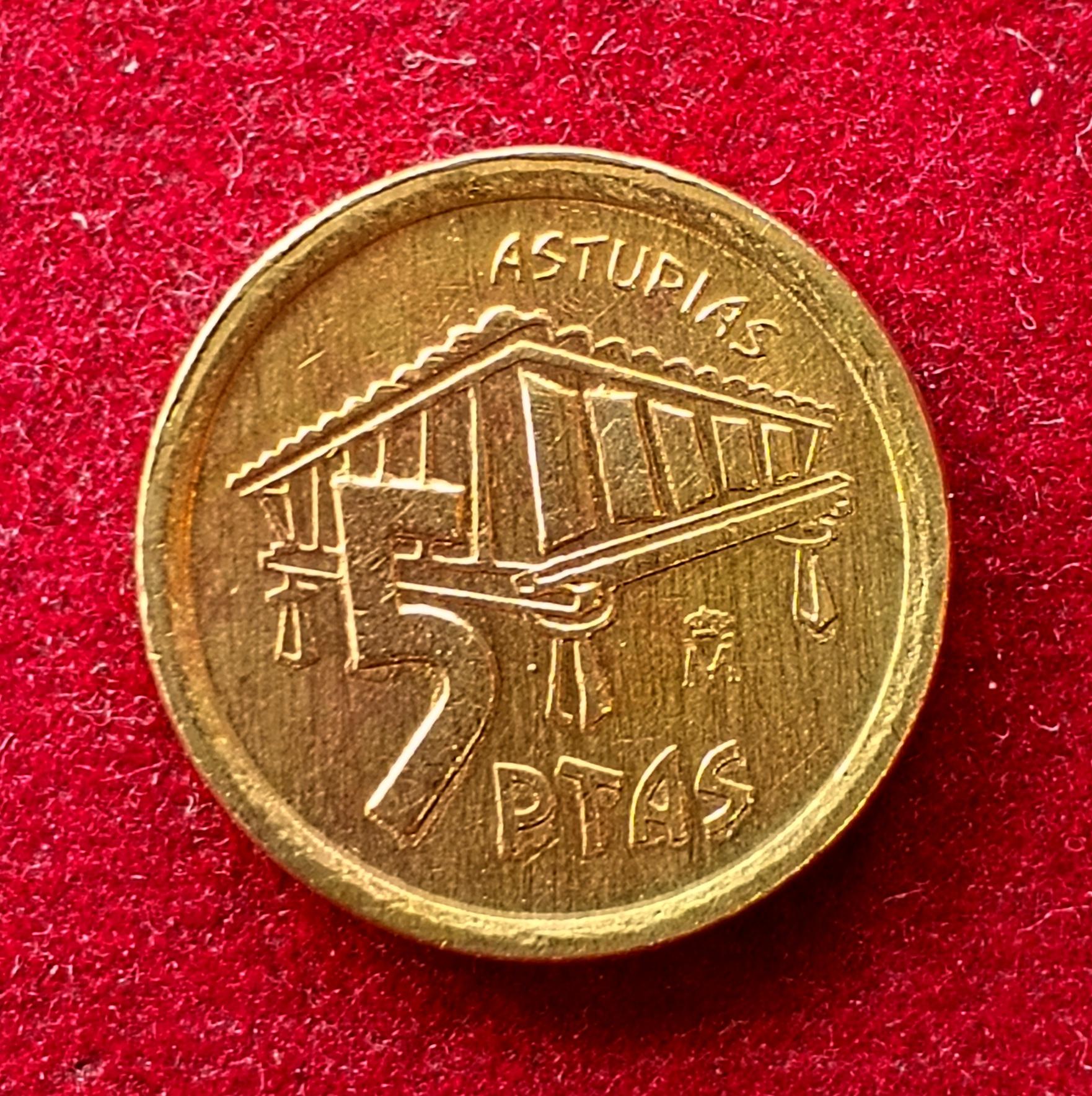 Spain 5 Pesetas Asturias 1995 Commemorative issue Coin