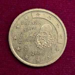 Spain 50 Euro Cent 1st map 2001 Coin
