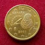 Spain 50 Euro Cent 1st map 2001 Coin