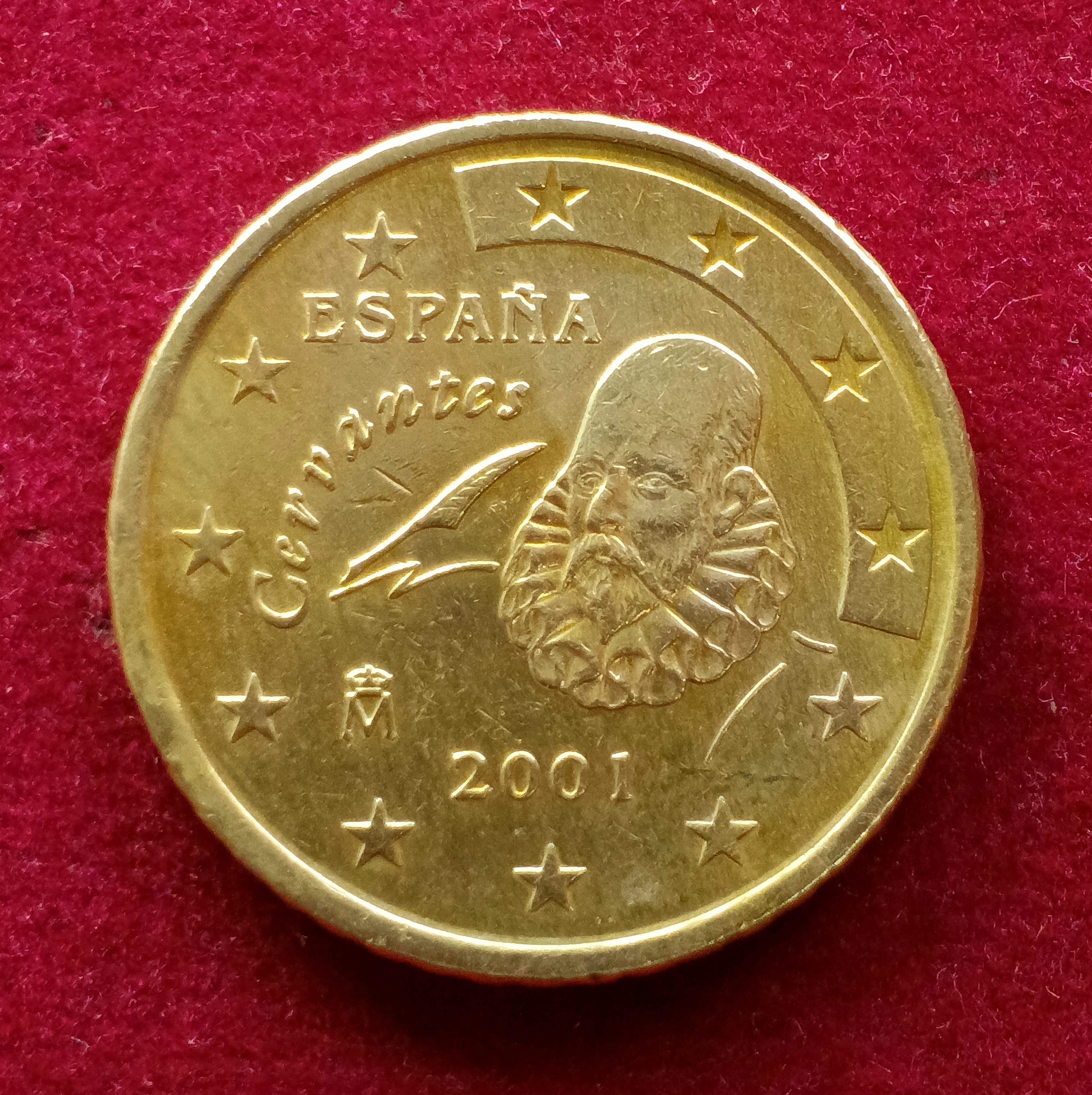 Spain 50 Euro Cent 1st map 2001 Coin