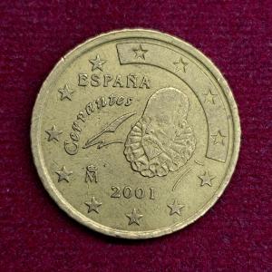 Spain 50 Euro Cent 1st map 2001 Coin