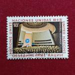 Stamp :- United Nations 18¢ General Assembly Hall Commemorative Stamp
