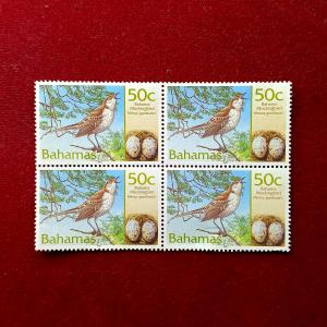 Stamps - 2001 Bahamas Bahama Mockingbird (Mimus gundlachii) (Block of 4)