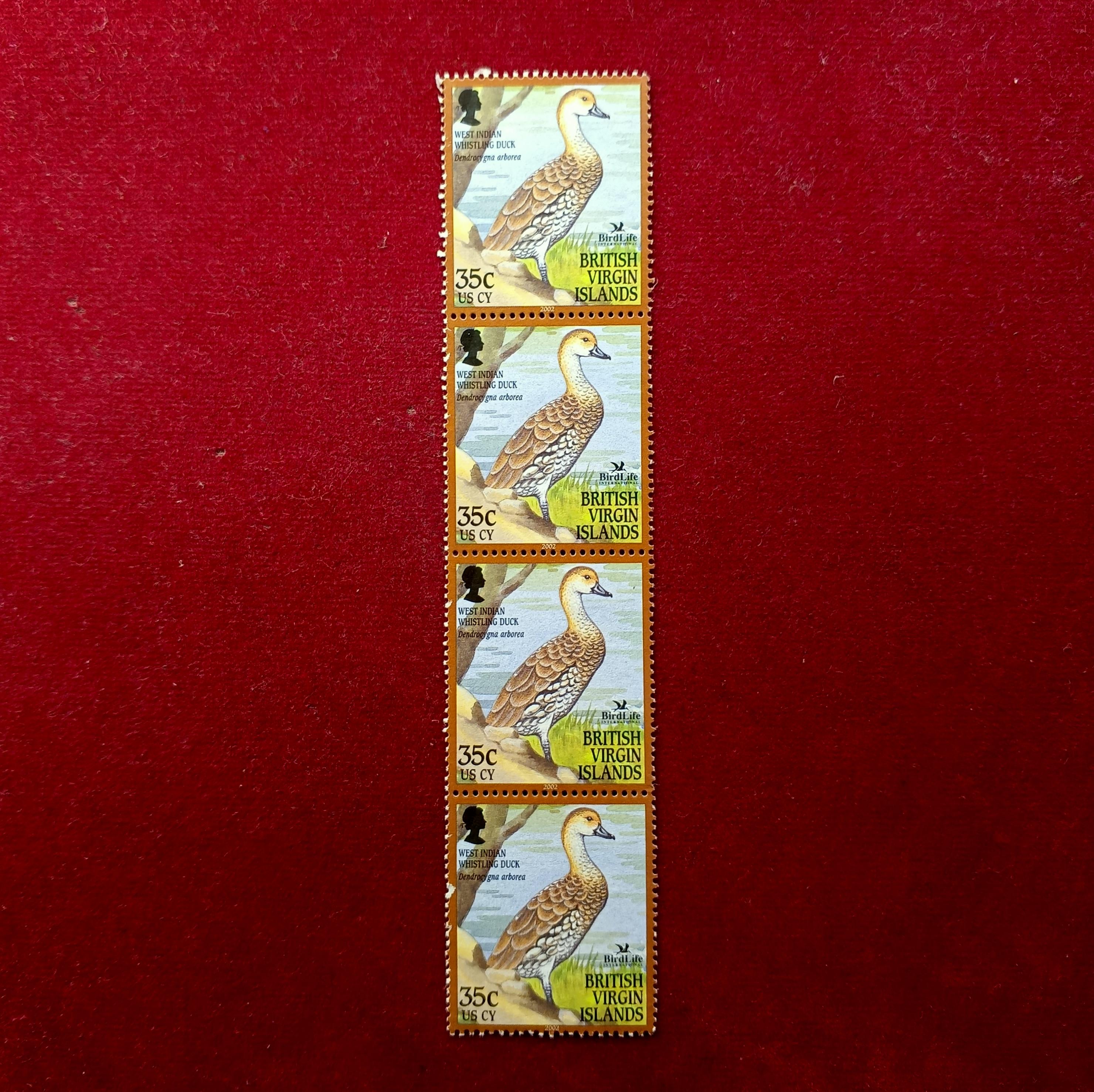 Stamps 2002 British Virgin Islands - West Indian Whistling Duck Dendrocygna arborea (Block Of 4)