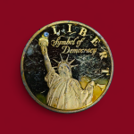 Statue of Liberty “Symbol of Democracy” Commemorative Medallion – USA Liberty Collectible Coin (40mm)