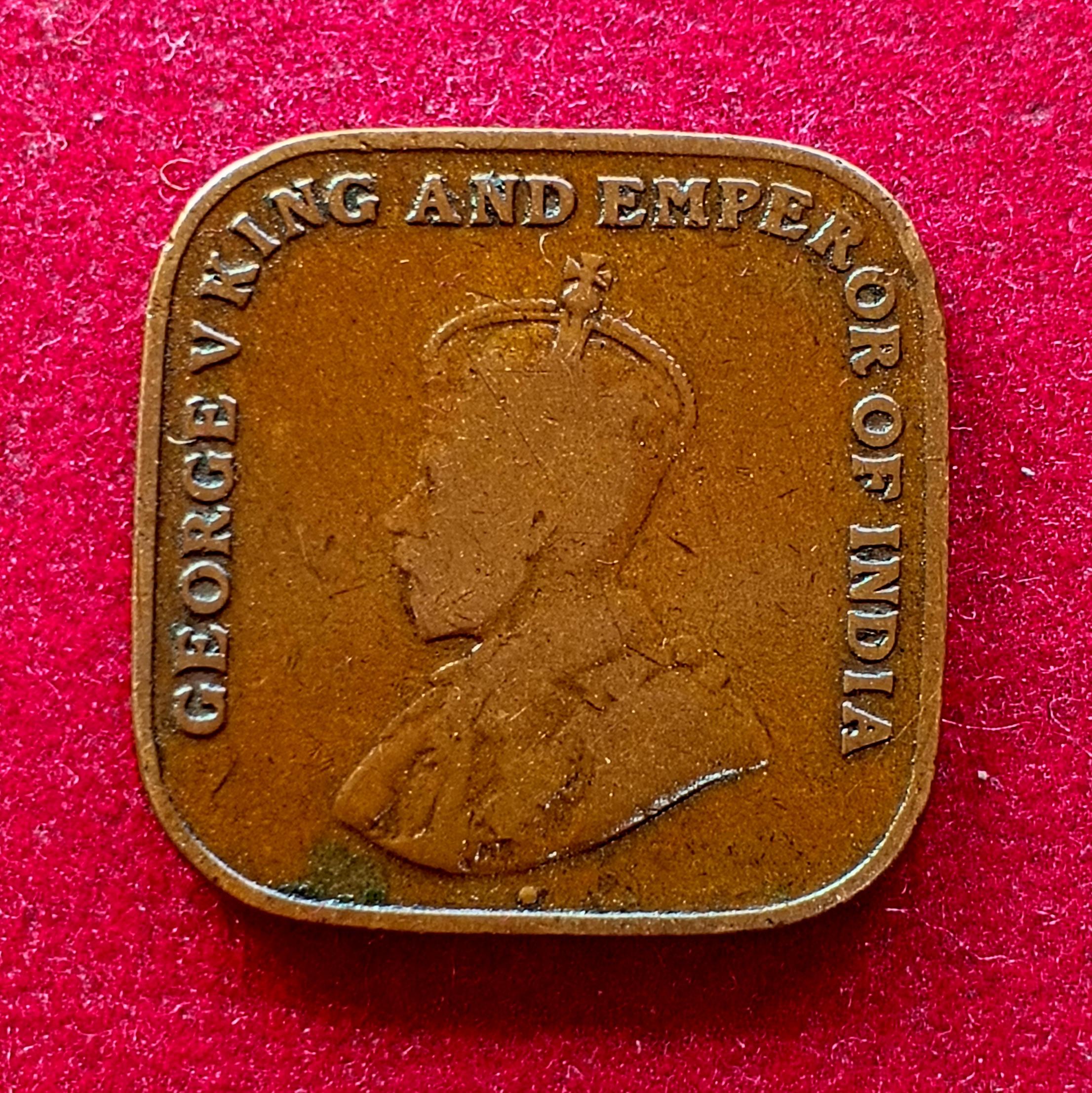 Straits Settlements (British Malaysia) 1 Cent George V 1919 Coin