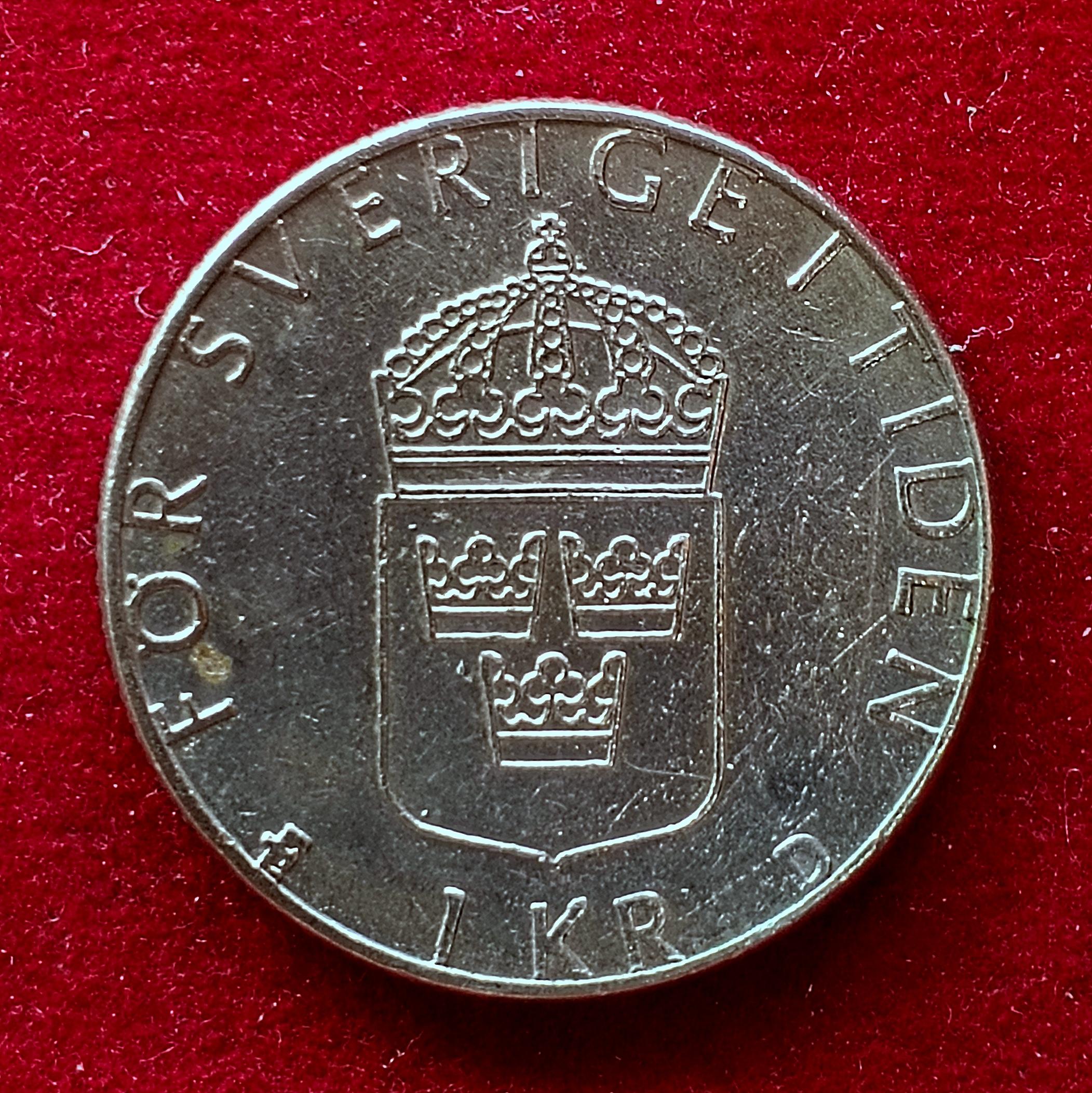 Sweden 1 Krona Carl XVI Gustaf 1988 Coin