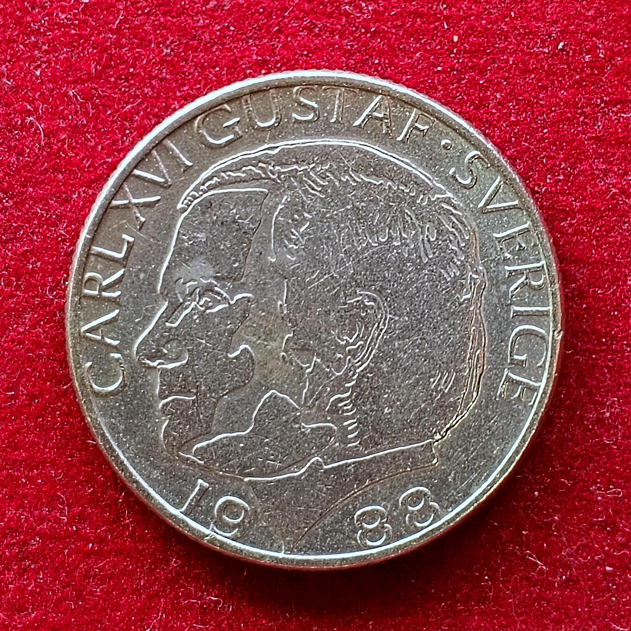 Sweden 1 Krona Carl XVI Gustaf 1988 Coin